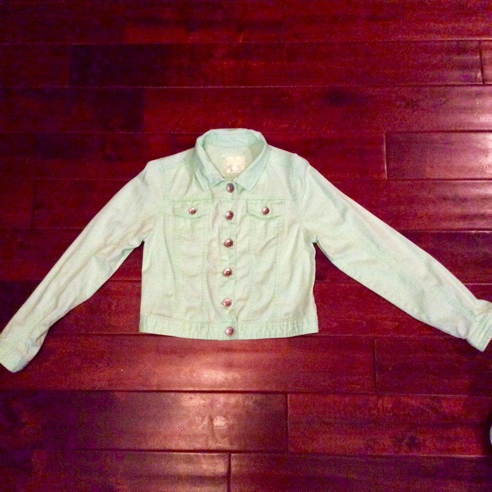 Justice like green jean jacket